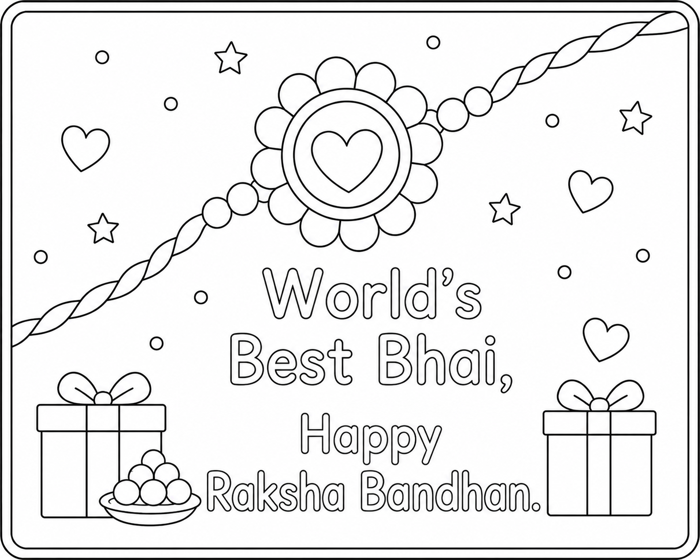 Best Brother Rakhi Greeting Card