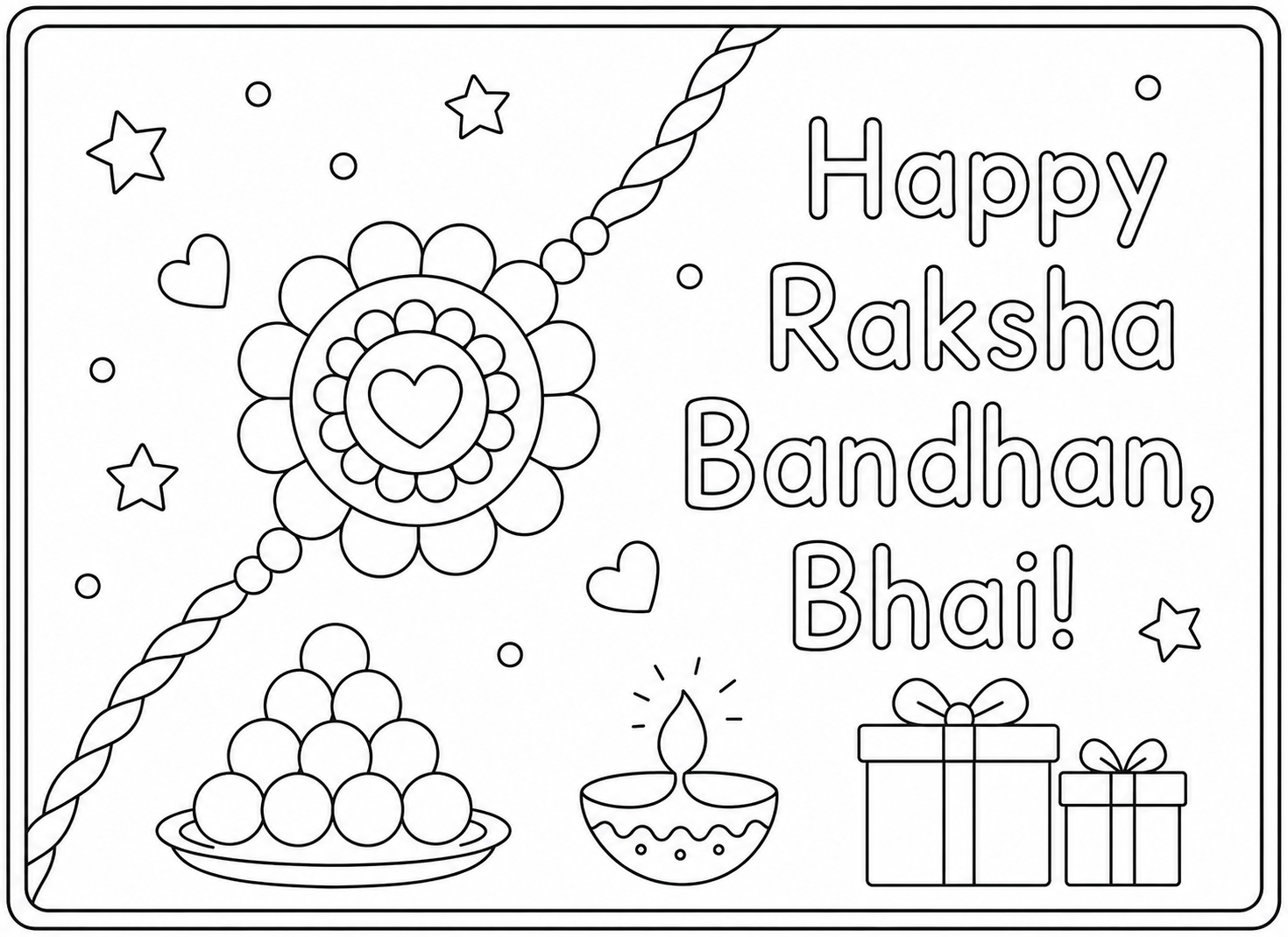 Raksha Bandhan Sibling Greeting Card